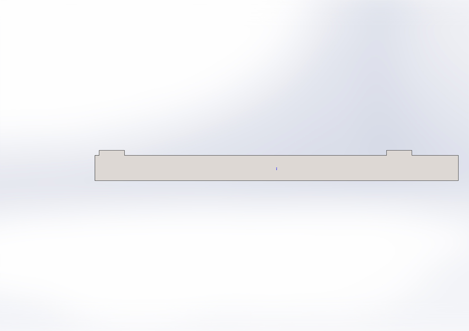 Slide plate 6mm 215mm